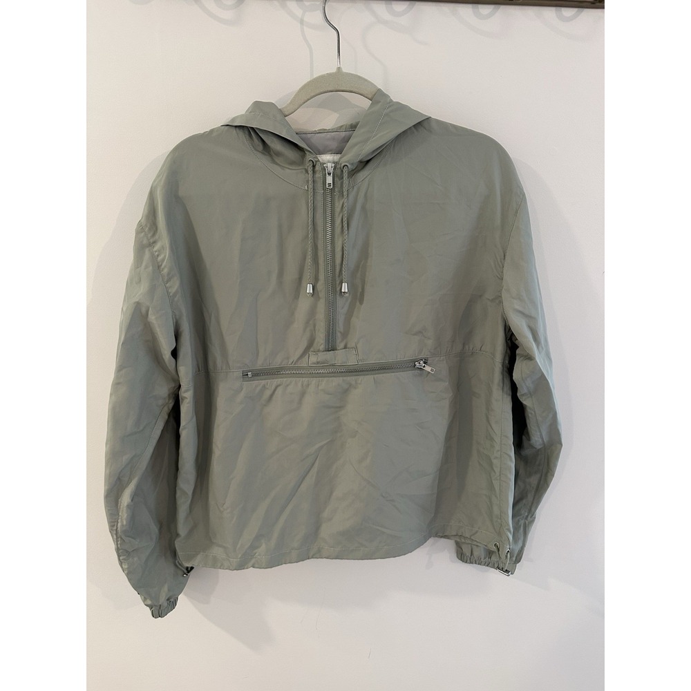Thread & Supply Quarter Zip Green Windbreaker Size S